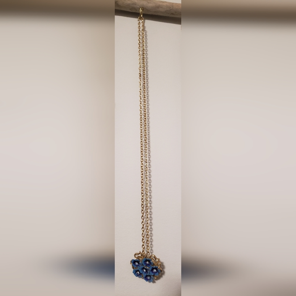 Vintage Flower Pin and Pendant Necklace